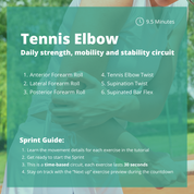 Tennis Elbow Sprint Workout